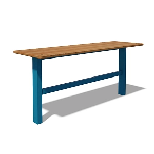 Bench with plywood seat S741