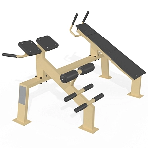 Hyperextension with bench for abdominals Interatletika KF816.2-12-S