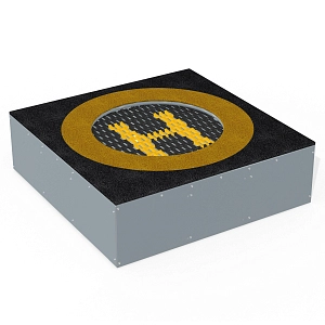 Trampoline “Runway” built-in round with coating InterAtletika LK903-H-R-PU