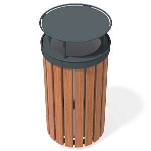 Round Trash Bin (with a lid) LP212.1 70 l