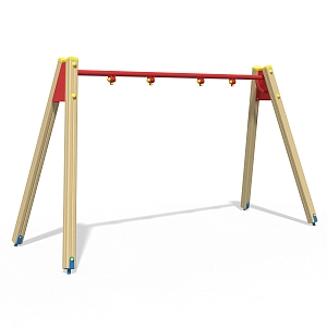 Double swing frame on wooden posts TE404 KK