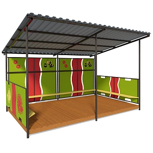 Summer house with flooring (gazebo) InterAtletika UT502