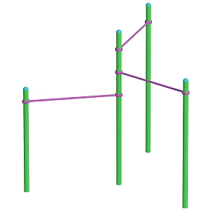 Tripple Horizontal Bar S832.6-UA