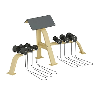Scott bench with dumbbels KF815.1-S