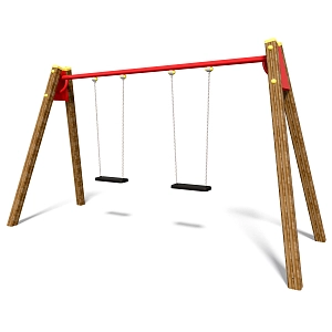 Double swing on the wooden uprights TE404