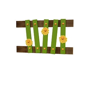 Fence Section Flowers S764.9